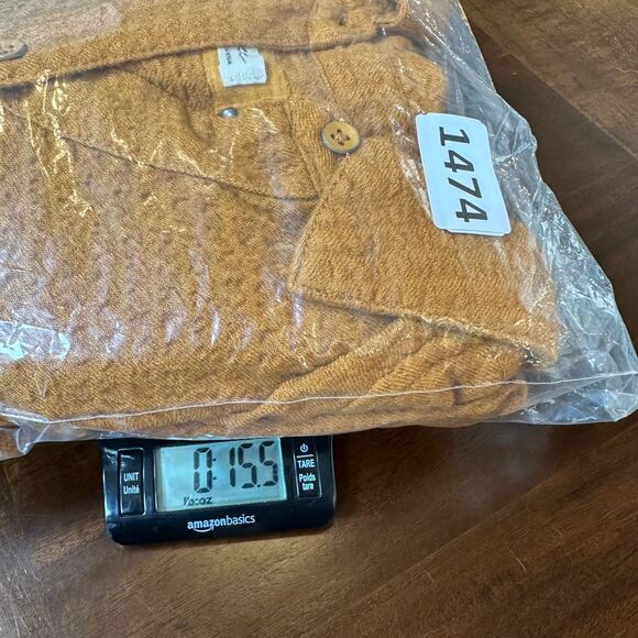 Free People We The Free Solid Hidden Valley Slouchy Oversized Buttons Size Small - Picture 12 of 12